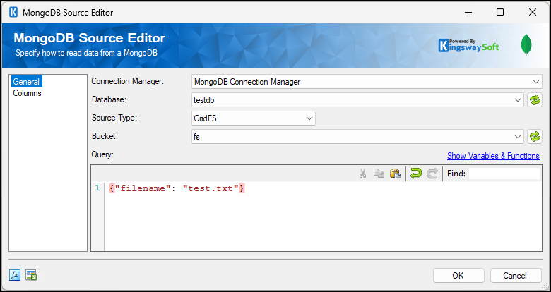 MongoDB Source GridFS